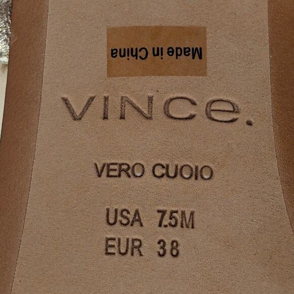 Vince Coline Slingback Padded Leather Sandals Women's Champagne Size US7.5M EU38 - Picture 11 of 12